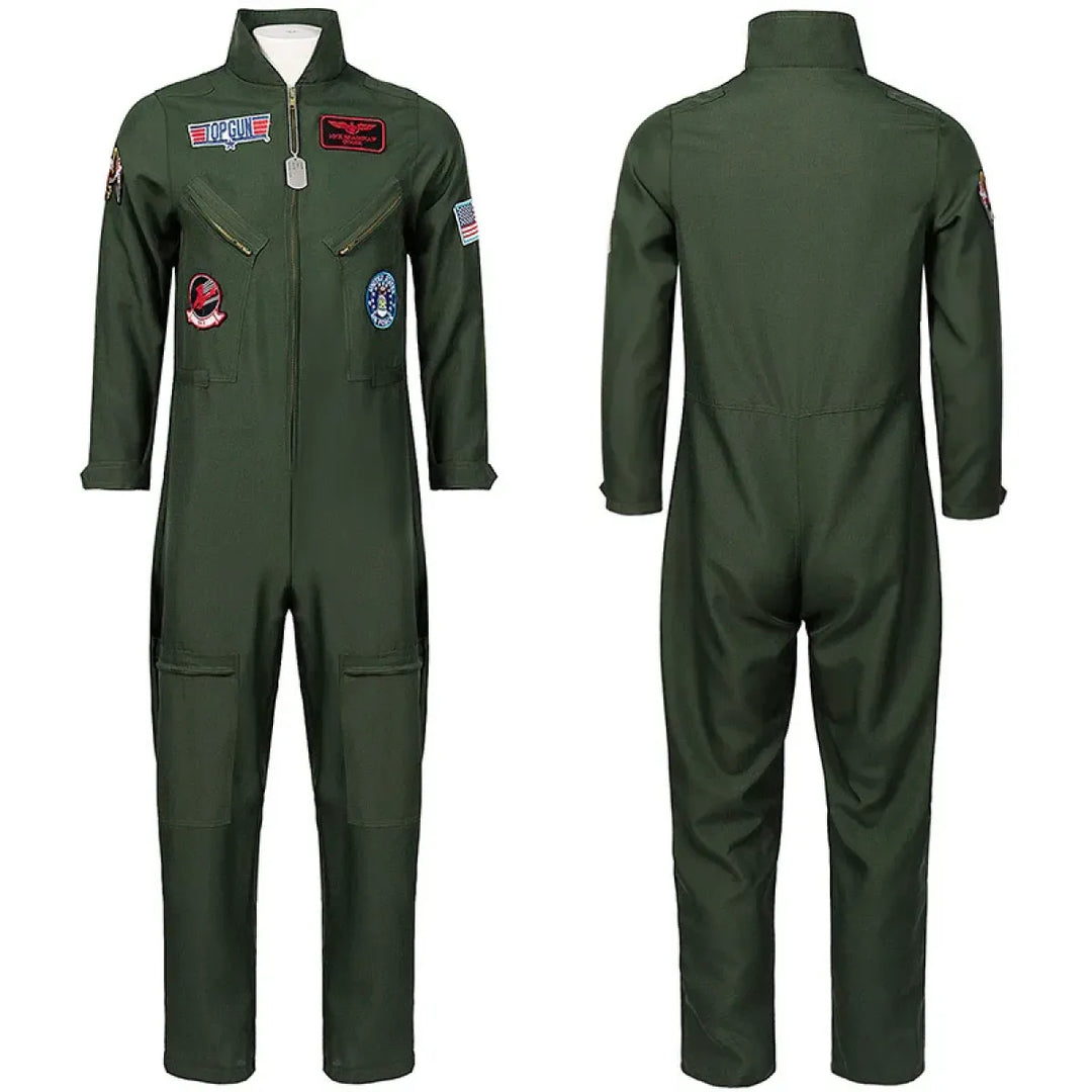 Top Gun Maverick Flight Suit – Pilot Cosplay Costume with Glasses