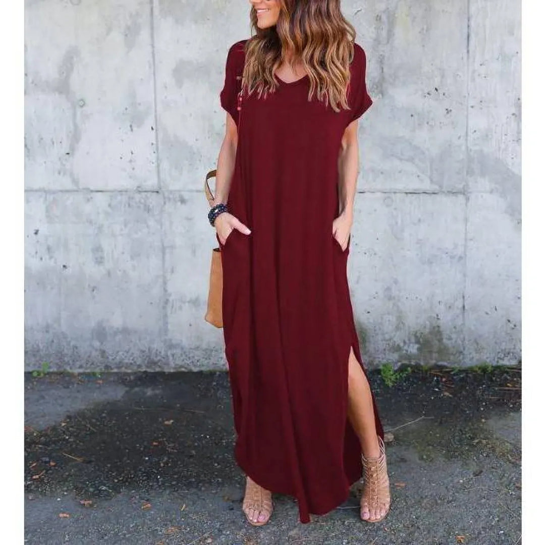 Short Sleeved Maxi Dress