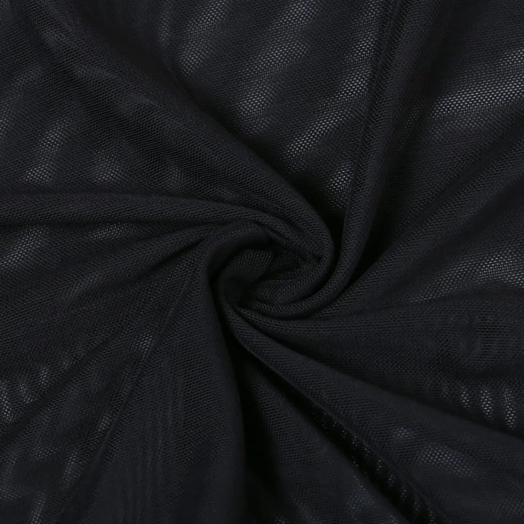 Punk Gothic Eyelet Mesh Skirt