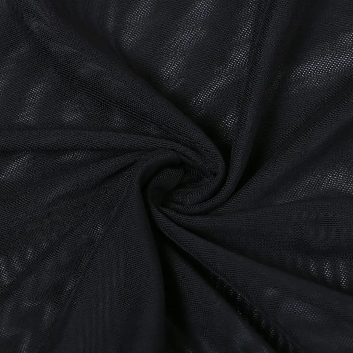 Punk Gothic Eyelet Mesh Skirt