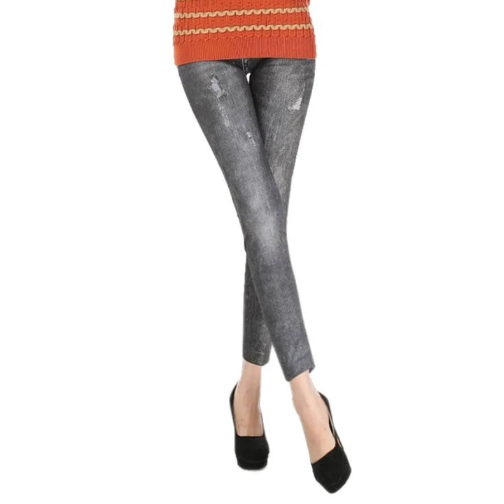 Women's Skinny Mid Waist Jeans