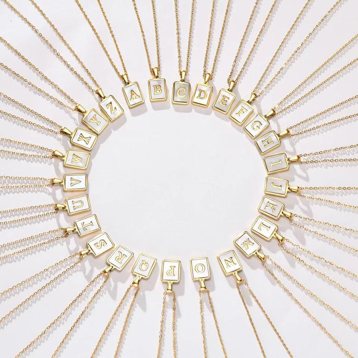 Mother of Pearl Initial Cards