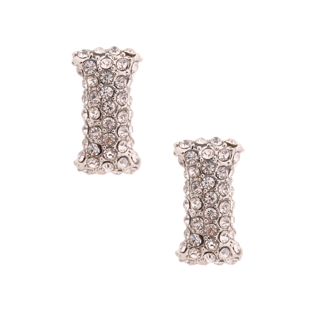 I Rhinestone Silver Studs