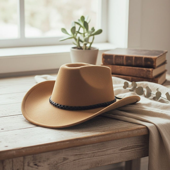 Cowboy Hat Camel Soft Suede Cattleman Western Hat