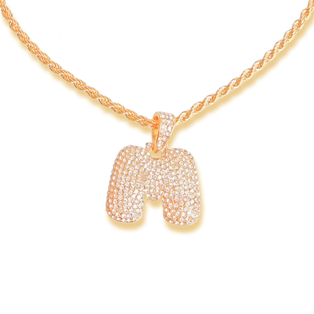 M Initial Necklace