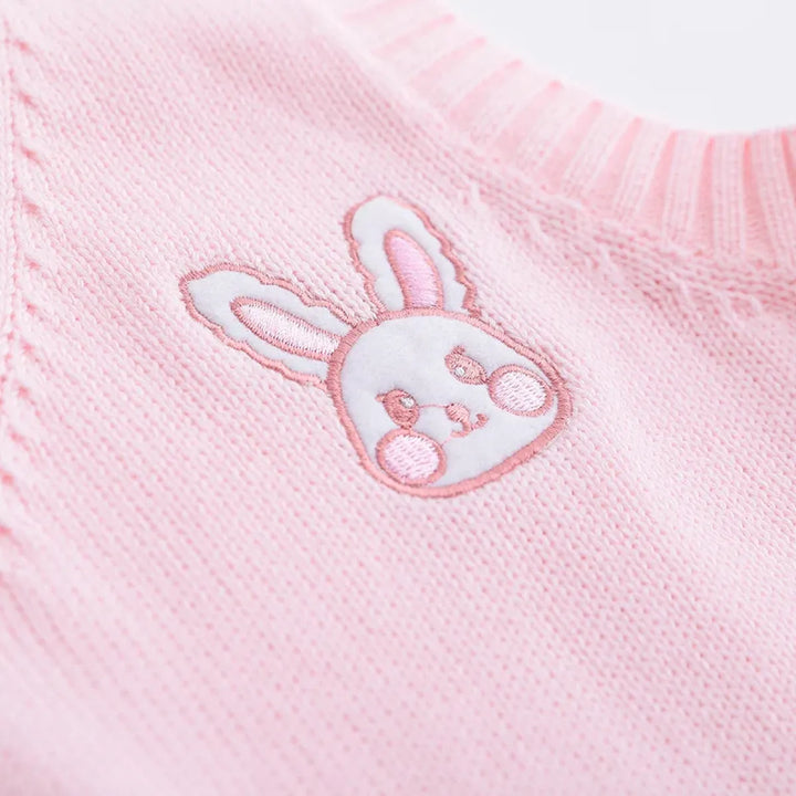 Kawaii Pink Pastel Bunny Vest Sweater