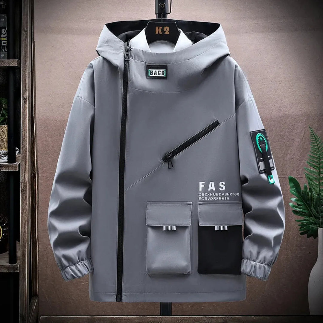 Men's Pilot Style Hooded Zipper Jacket