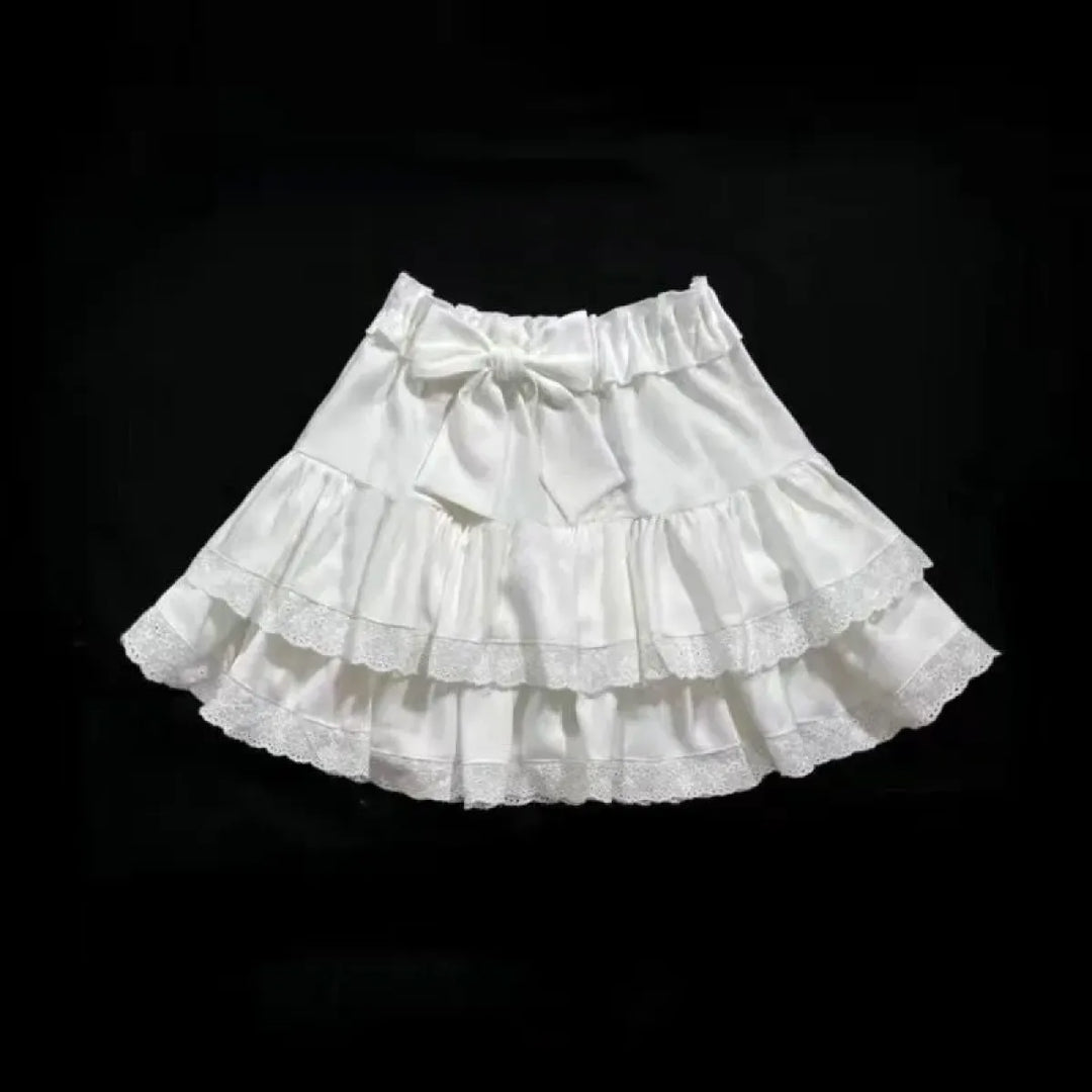 Pink Lace Mini Pleated Skirt - Y2K Aesthetic