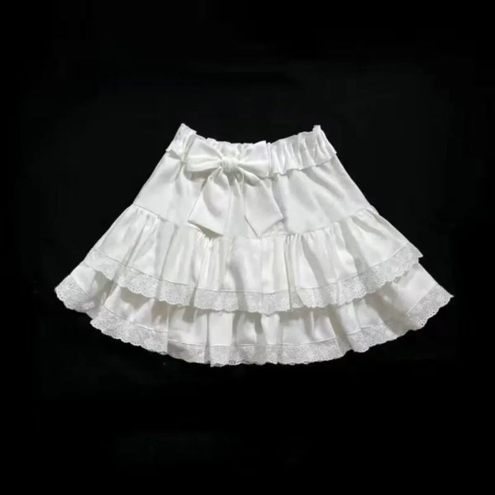 Pink Lace Mini Pleated Skirt - Y2K Aesthetic