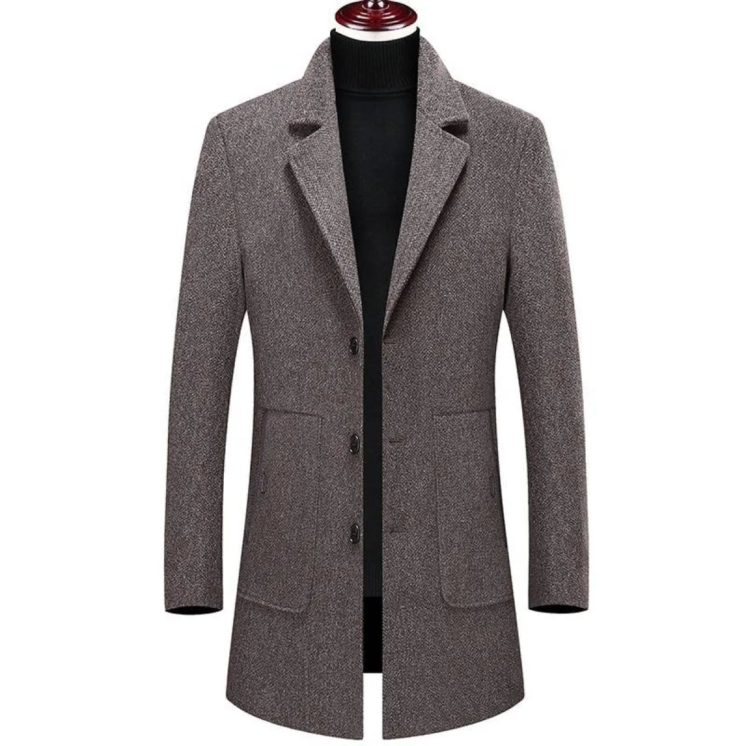 Plaid Button Coat