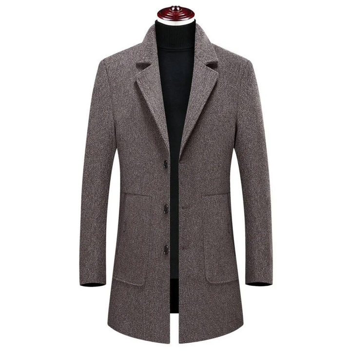 Plaid Button Coat
