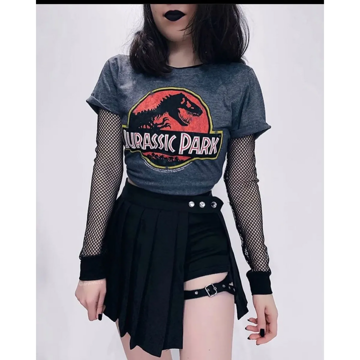 Pleated Gothic Mini Skirt – High Waist Punk Cosplay Shorts
