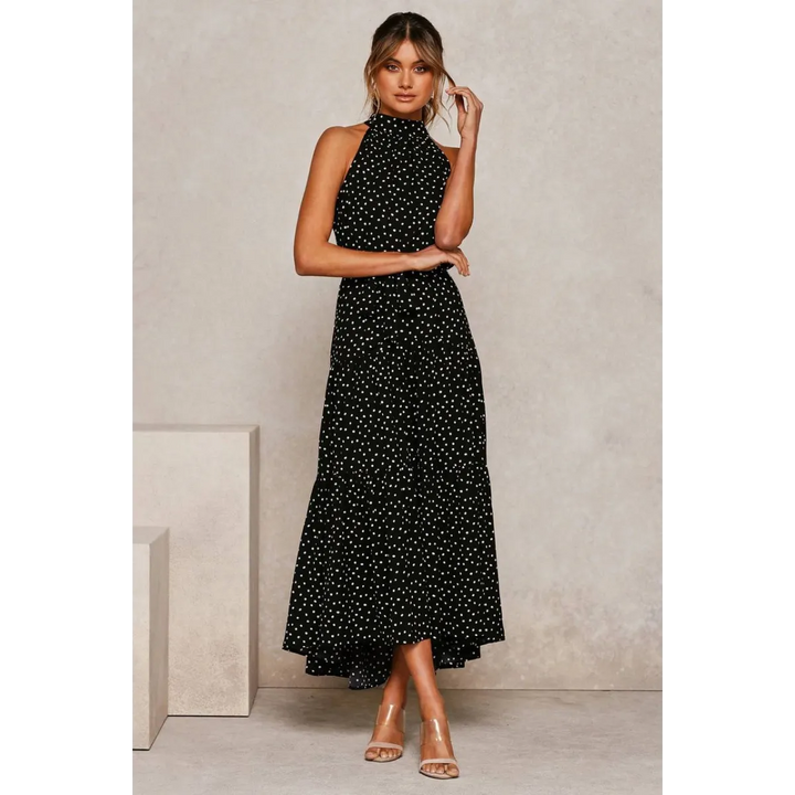 Polka Dot Halter Dress