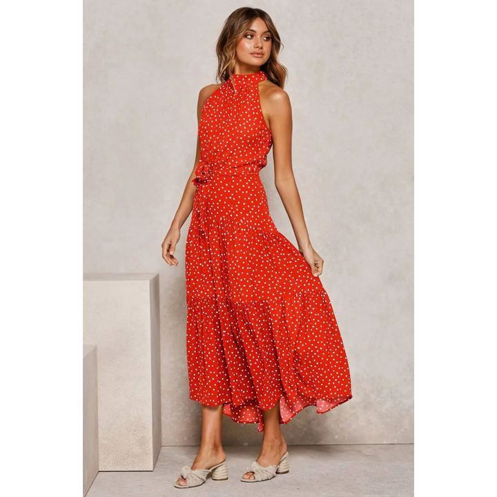 Polka Dot Halter Dress