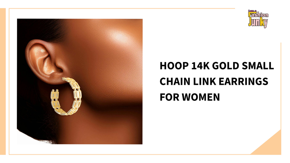 Hoop 14K Gold Small Chain Link Earrings for Women by@Outfy
