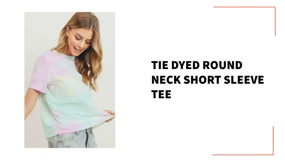 Tie Dyed Round Neck Short Sleeve Tee by@Outfy