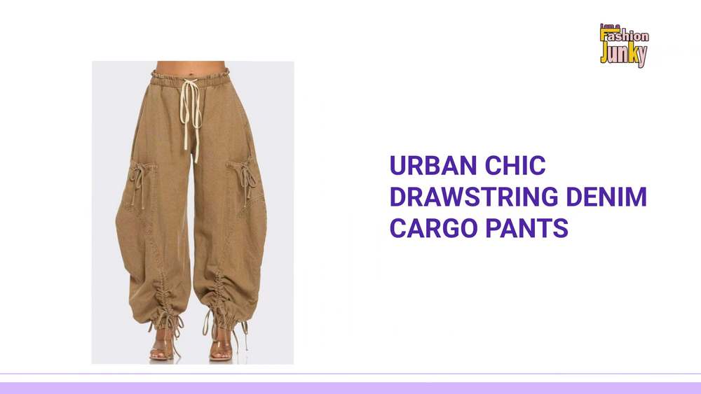 Urban Chic Drawstring Denim Cargo Pants by@Outfy