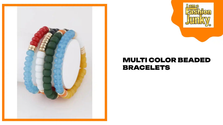 Multi Color Beaded Bracelets by@Outfy