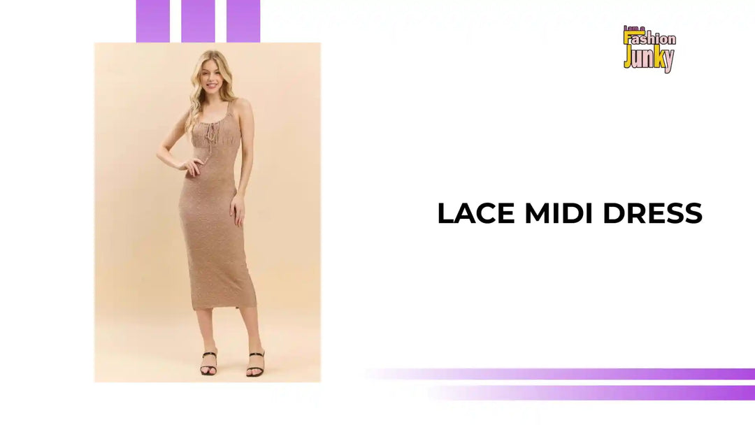 Lace Midi Dress by@Outfy
