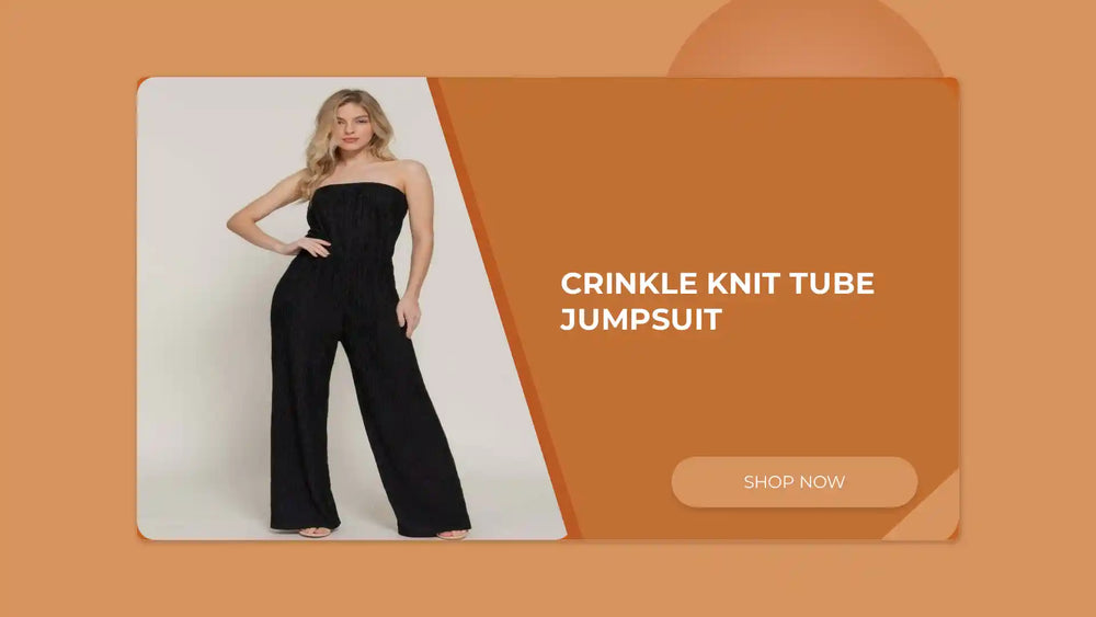 Crinkle Knit Tube Jumpsuit by@Outfy
