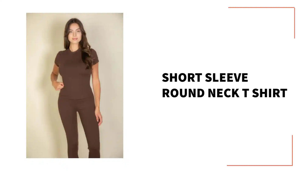 Short Sleeve Round Neck T Shirt by@Outfy