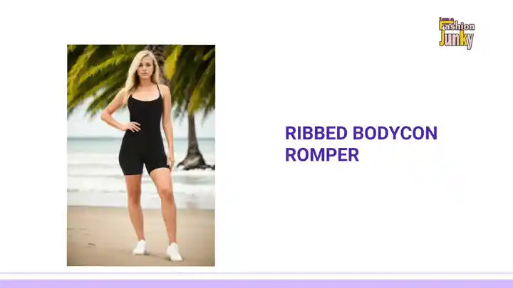 Ribbed Bodycon Romper by@Outfy