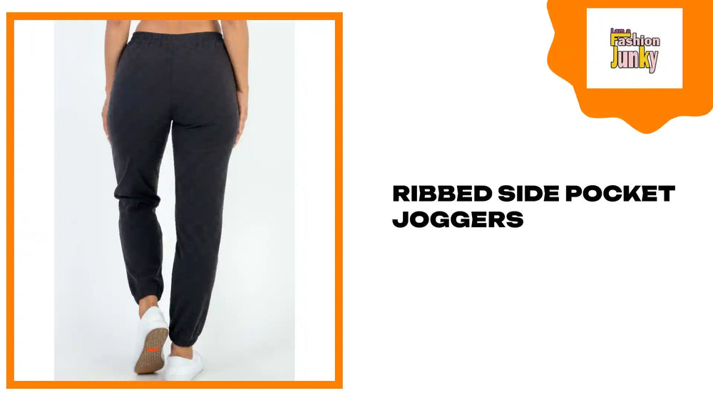 Ribbed Side Pocket Joggers by@Outfy