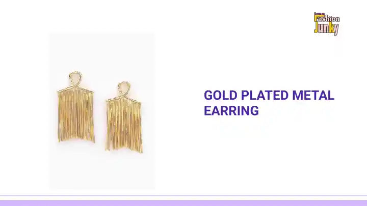 Gold Plated Metal Earring by@Outfy