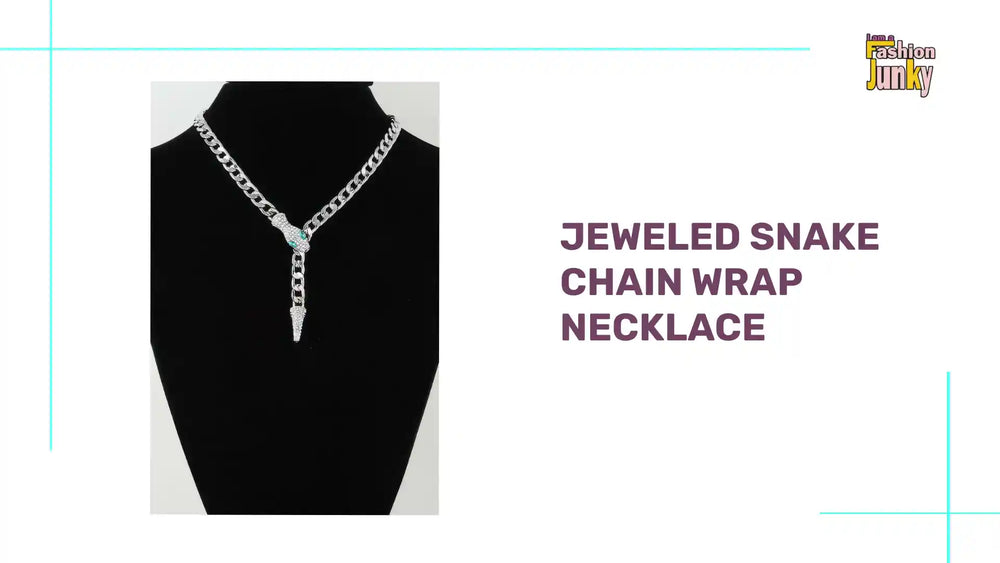 Jeweled Snake Chain Wrap Necklace by@Outfy