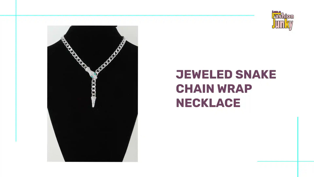 Jeweled Snake Chain Wrap Necklace by@Outfy