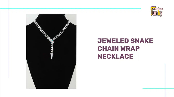 Jeweled Snake Chain Wrap Necklace by@Outfy