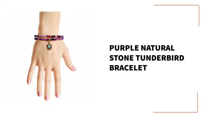 Purple Natural Stone Tunderbird Bracelet by@Outfy