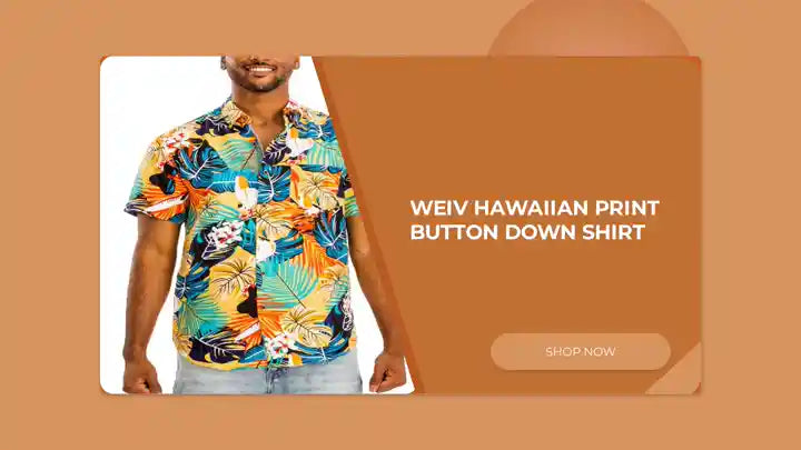 Weiv Hawaiian Print Button Down Shirt by@Outfy
