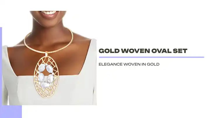 Gold Woven Oval Set by@Outfy