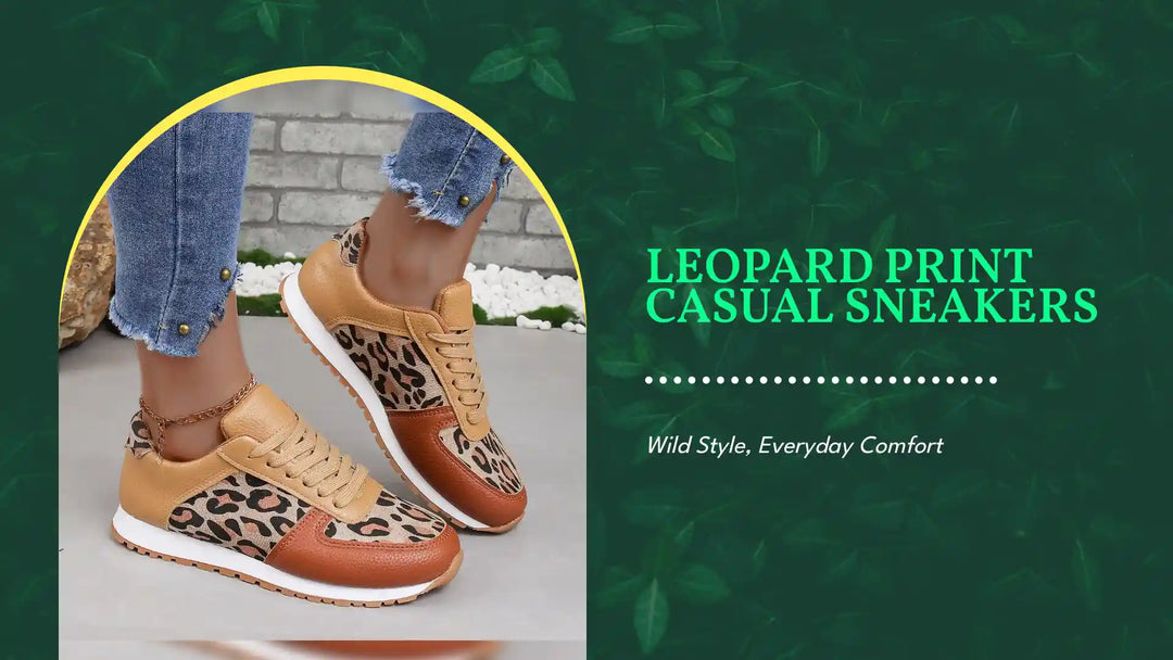 Leopard Print Casual Sneakers by@Outfy