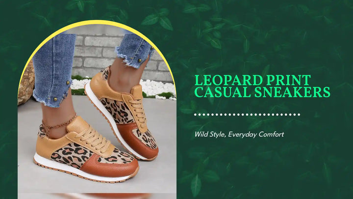 Leopard Print Casual Sneakers by@Outfy
