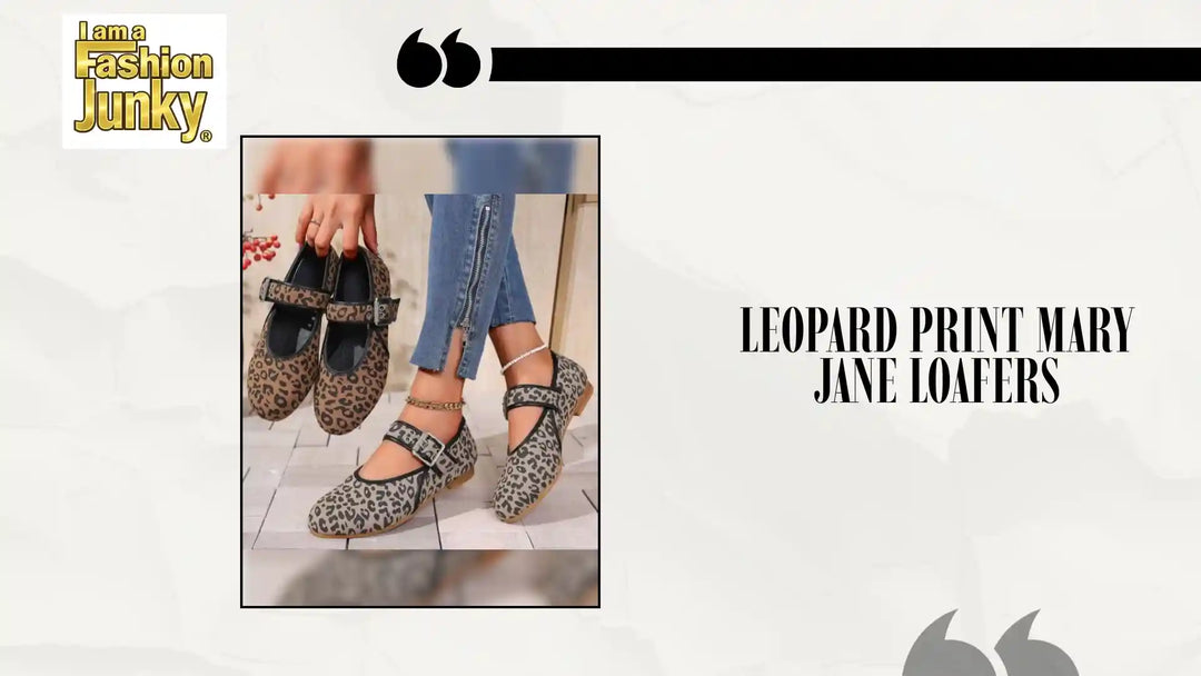 Leopard Print Mary Jane Loafers by@Outfy