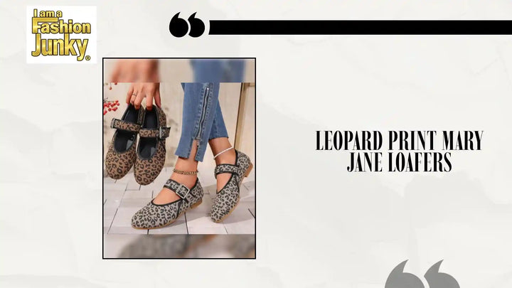 Leopard Print Mary Jane Loafers by@Outfy
