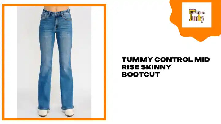 Tummy Control Mid Rise Skinny Bootcut by@Outfy