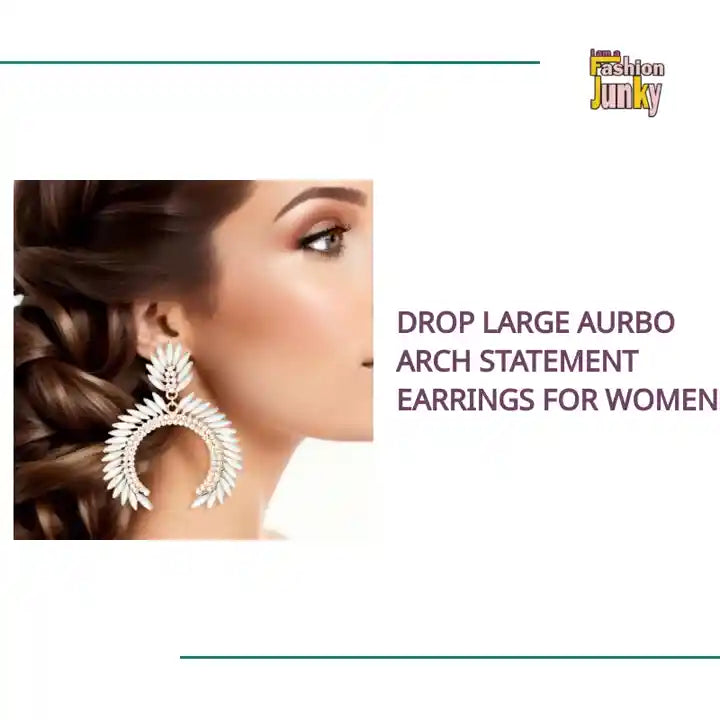 Drop Large AURBO Arch Statement Earrings for Women by@Outfy