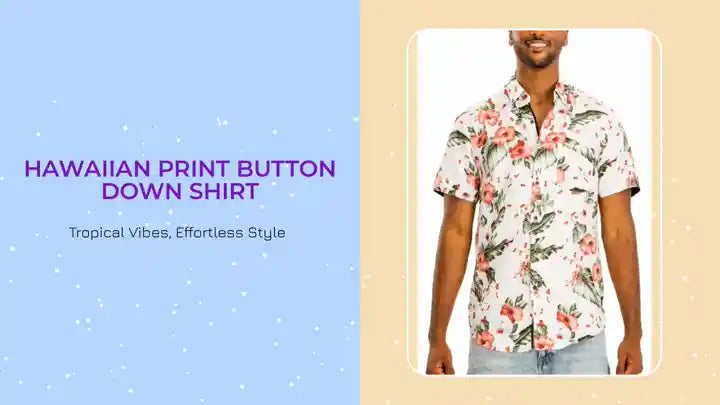 Hawaiian Print Button Down Shirt by@Outfy
