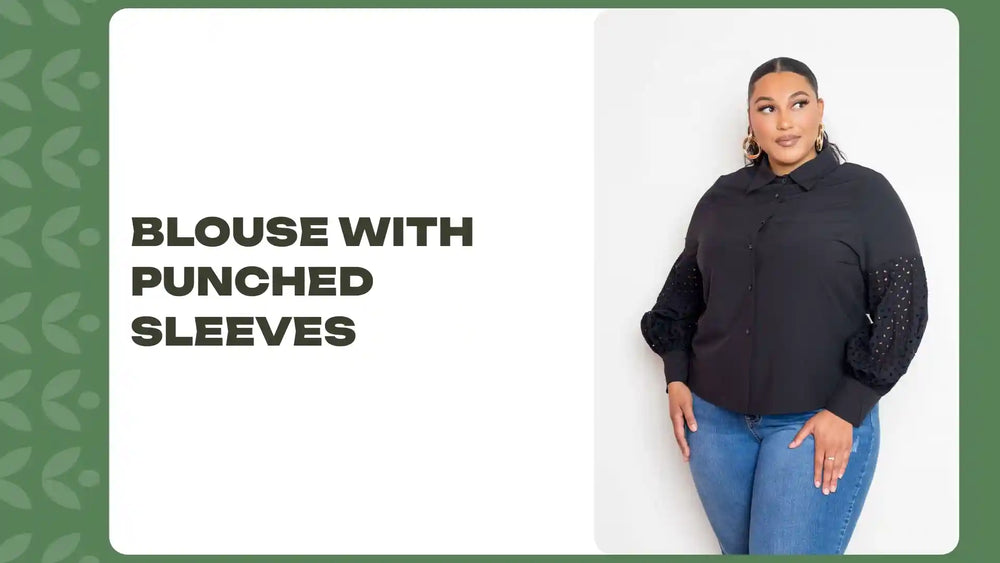 Blouse With Punched Sleeves by@Outfy
