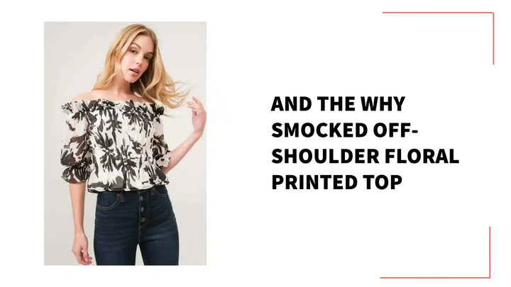 And The Why Smocked Off-Shoulder Floral Printed Top by@Outfy