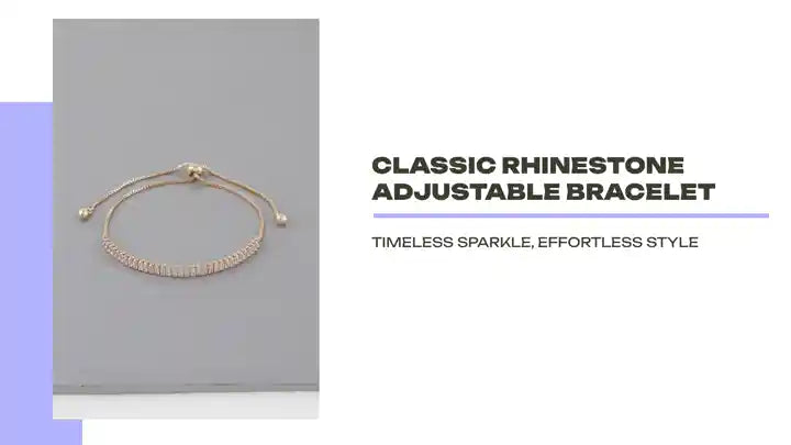 Classic Rhinestone Adjustable Bracelet by@Outfy