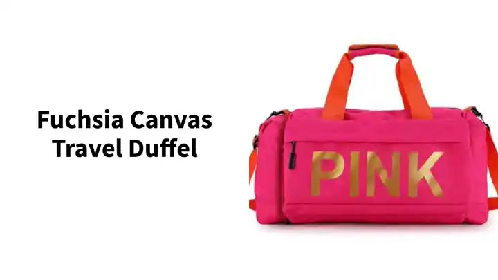 Fuchsia Canvas Travel Duffel by@Outfy