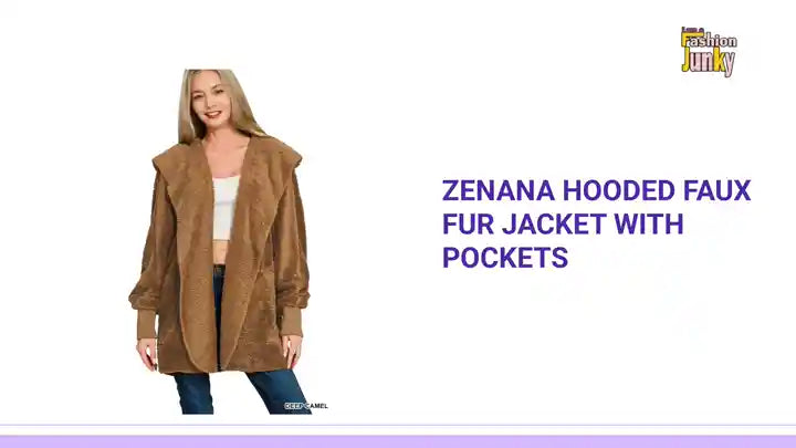 Zenana Hooded Faux Fur Jacket with Pockets by@Outfy