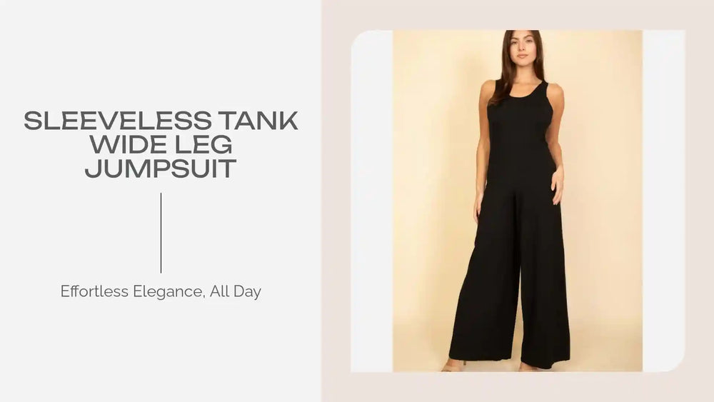 Sleeveless Tank Wide Leg Jumpsuit by@Outfy