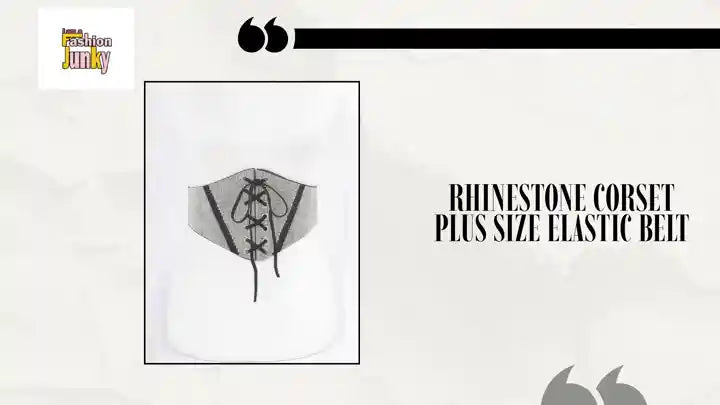 Rhinestone Corset Plus Size Elastic Belt by@Outfy