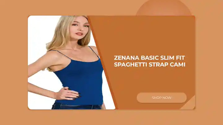 Zenana Basic Slim Fit Spaghetti Strap Cami by@Outfy