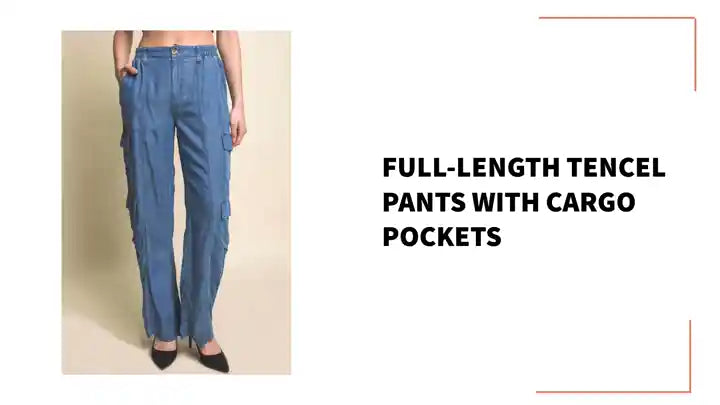 Full-length Tencel Pants With Cargo Pockets by@Outfy